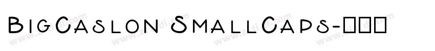 BigCaslon SmallCaps字体转换